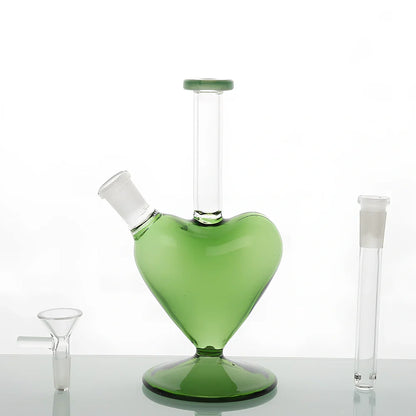 Geometric high borosilicate glass atomizer pendant with polished surface in green colour option