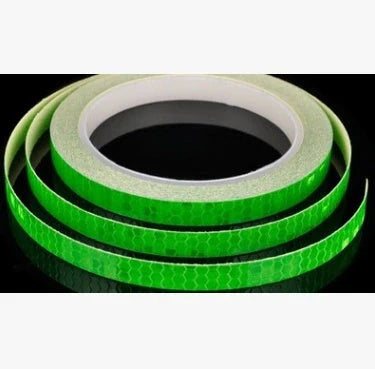 Reflective and luminous safety stickers for bicycles, cars, and motorcycles in multiple colours