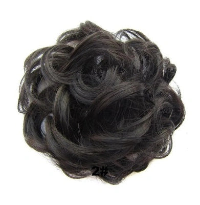 Hair ring wig in various colours from 1# to Burg, showing synthetic fibres and natural hairline for temporary styling