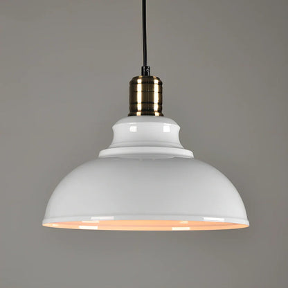 Industrial pendant light with 29cm iron shade and adjustable cord for kitchen island installation