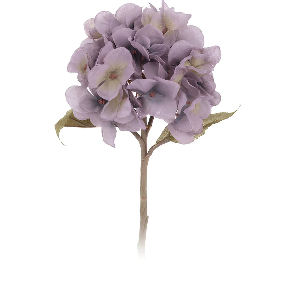 36cm artificial hydrangea branch with 16cm flower heads in coffee brown colour