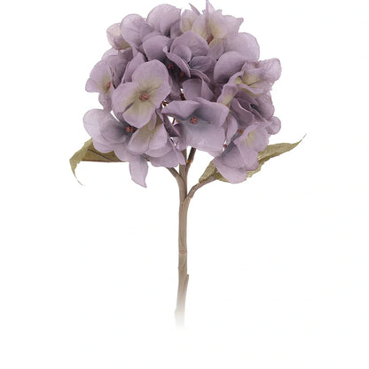 36cm artificial hydrangea branch with 16cm flower heads in coffee brown colour