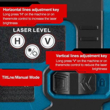 16-line infrared level, floor-mounted portable ABS unit, 30m working distance, dual lithium battery power supply