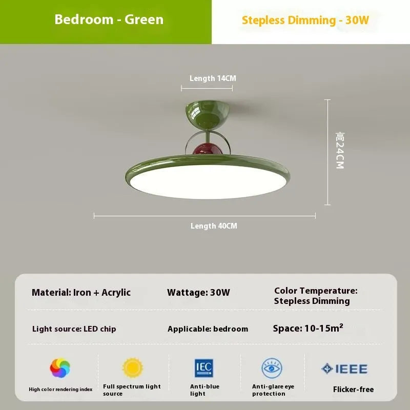 Modern Nordic ceiling light panel with full spectrum eye protection technology in dimmable LED design