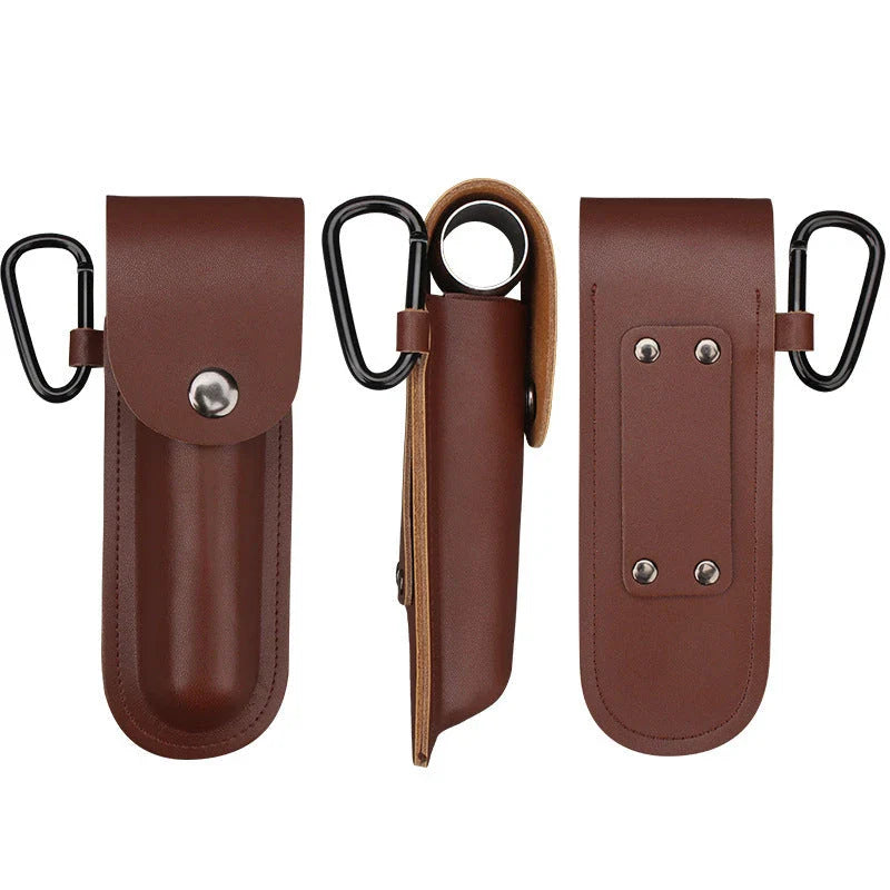 Rugged Outdoor Auger Drill with Genuine Leather Case for Camping, Bushcraft, and Outdoor Survival Tasks