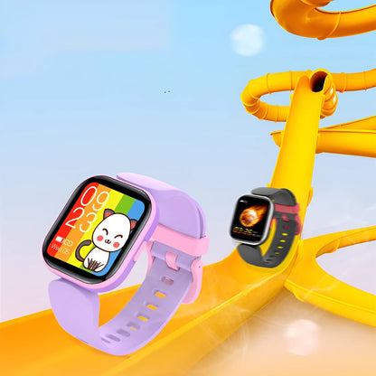 Blue H39T children's smart watch with sporty TPU strap and 1.4-inch screen on wrist