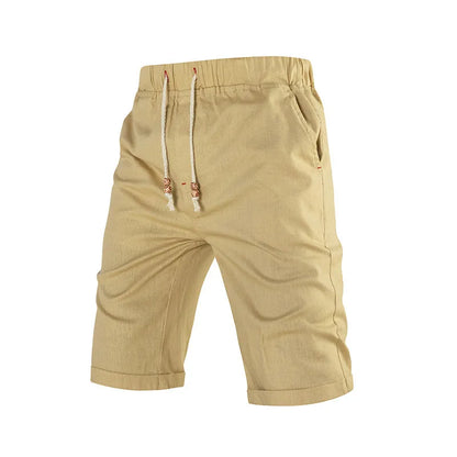 Men's cotton blend sports casual shorts with straight cut design and zipper pocket in summer colours