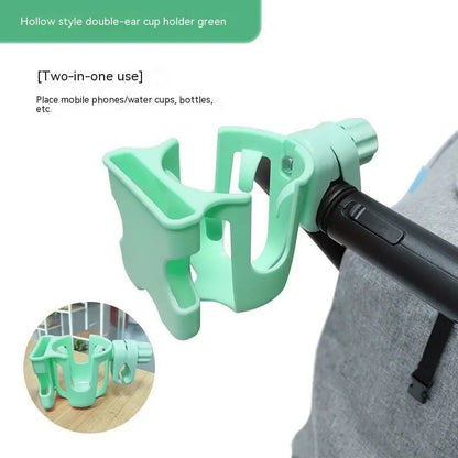 Black, green, and pink ABS plastic universal cup holder for electric cars, dimensions 19x10x11.3cm