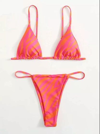 Women's three-piece swimsuit in polyester, available in multiple colours