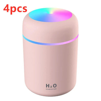 Compact and quiet bedroom humidifier with soothing colour-changing lights for a relaxing sleep environment