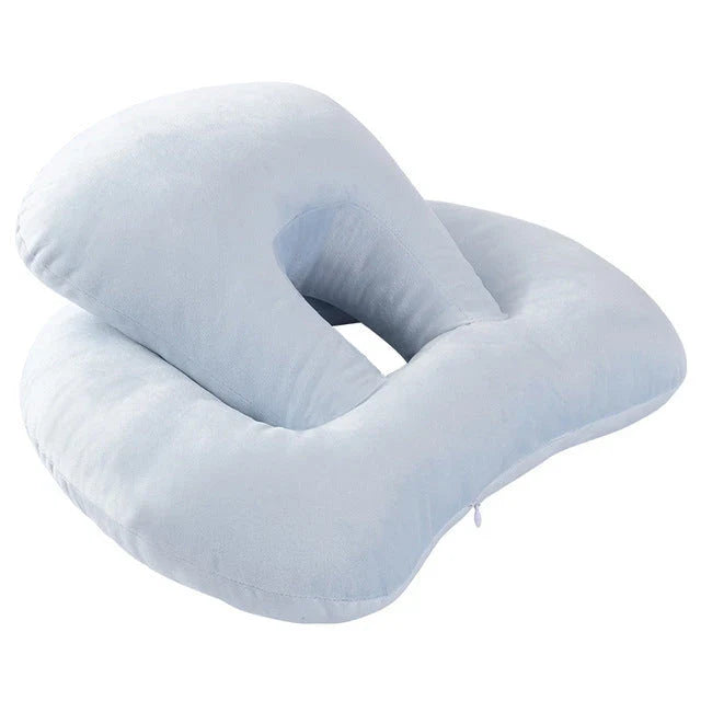 Comfortable U-Shaped Desk Neck Pillow with Plush Velvet Exterior and Adjustable Arm Rest Support