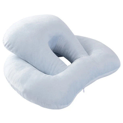 Comfortable U-Shaped Desk Neck Pillow with Plush Velvet Exterior and Adjustable Arm Rest Support