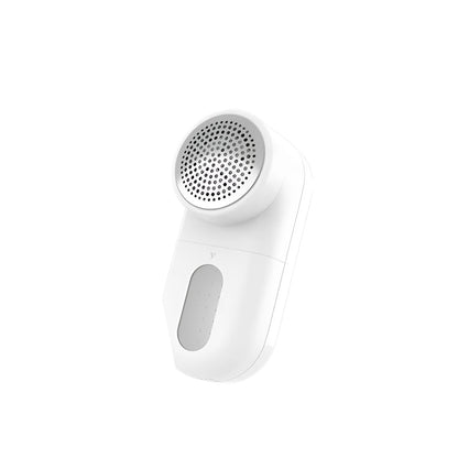 White rechargeable bulb remover tool with plastic case, 145x62x65mm, shown with cutter head options.