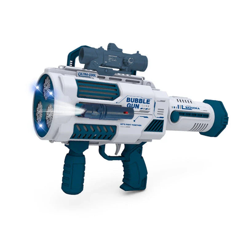 Automated Bubble Blaster toy with multiple color options and USB charging