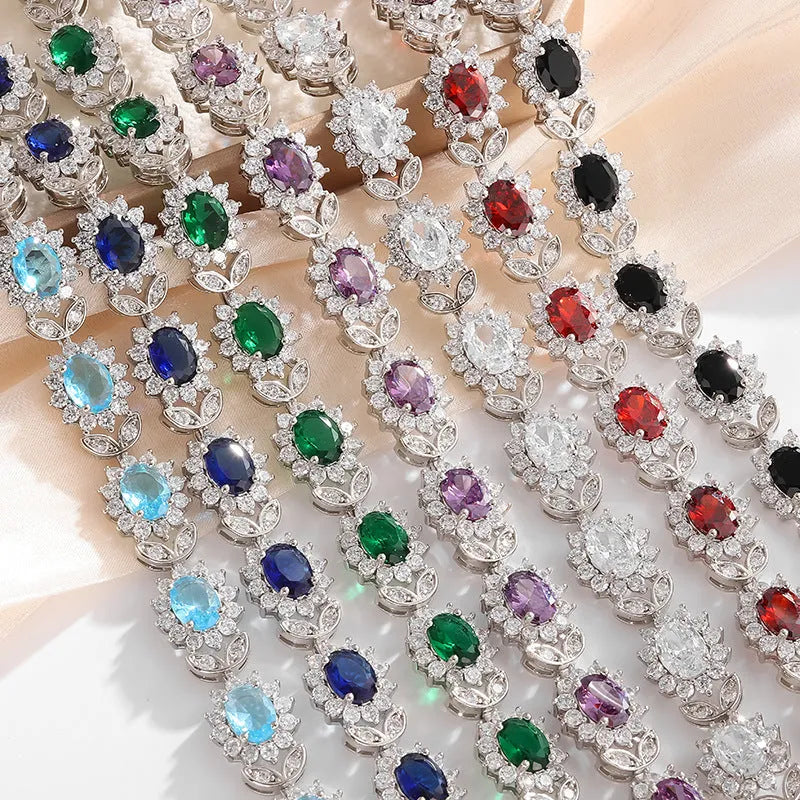 Women’s Simple Inlaid Zircon Bracelet, Multi-Colour Electroplated Eco-Friendly Alloy Fashion Accessory Suitable For Casual And Formal Occasions For Modern Trend-Focused Women