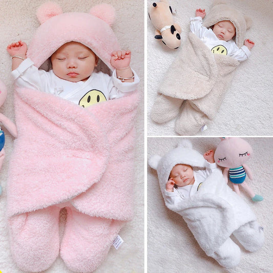 Cozy cotton baby sleeping bag with soft, breathable interior and warm, insulating outer layer