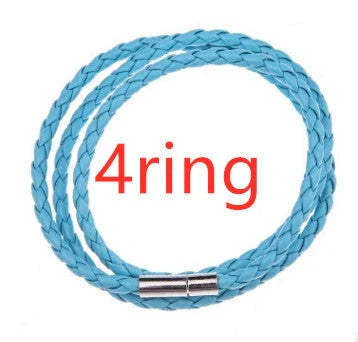 A personalized leather bracelet with engraved beads, a thoughtful gift for men