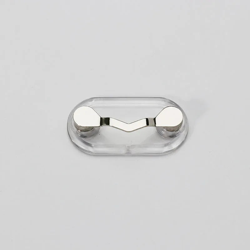 Magnetic glasses holder in black or silver, ABS and stainless steel travel storage bracket