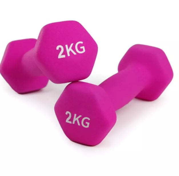 Yiling Hexagonal Household Dumbbells in various colours and weights