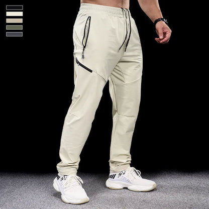 Men's waterproof quick-drying nylon workout trousers in multiple colour options