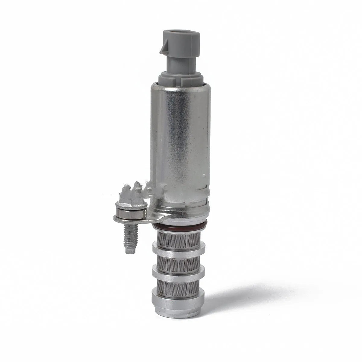 A pair of automotive oil control VVT solenoid valves for Buick and Chevrolet engines.