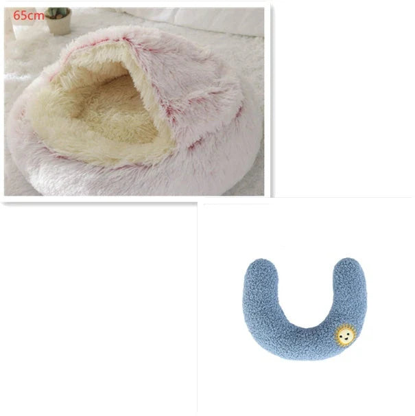 Cozy All-in-One Pet Bed in various colors and sizes, providing a plush and comfortable retreat for cats and dogs