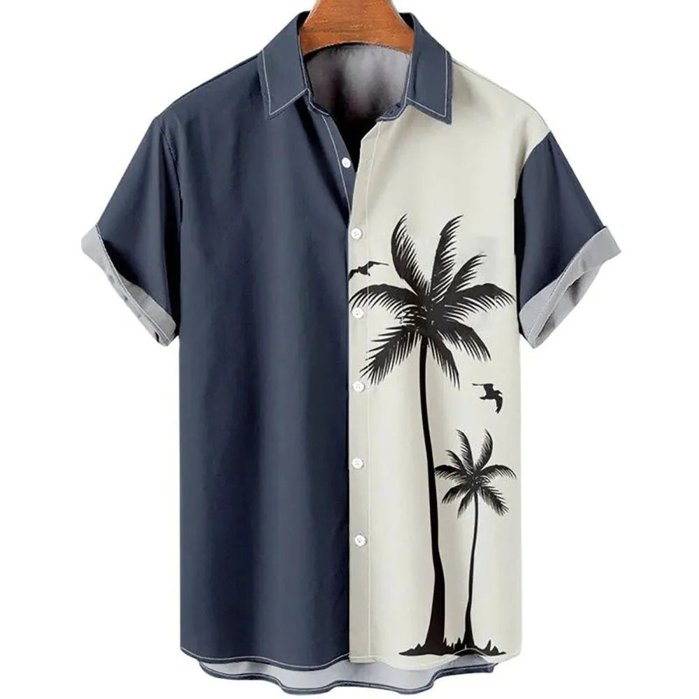 Men's slim fit short sleeve shirt with 3D floral pattern in multiple colour options