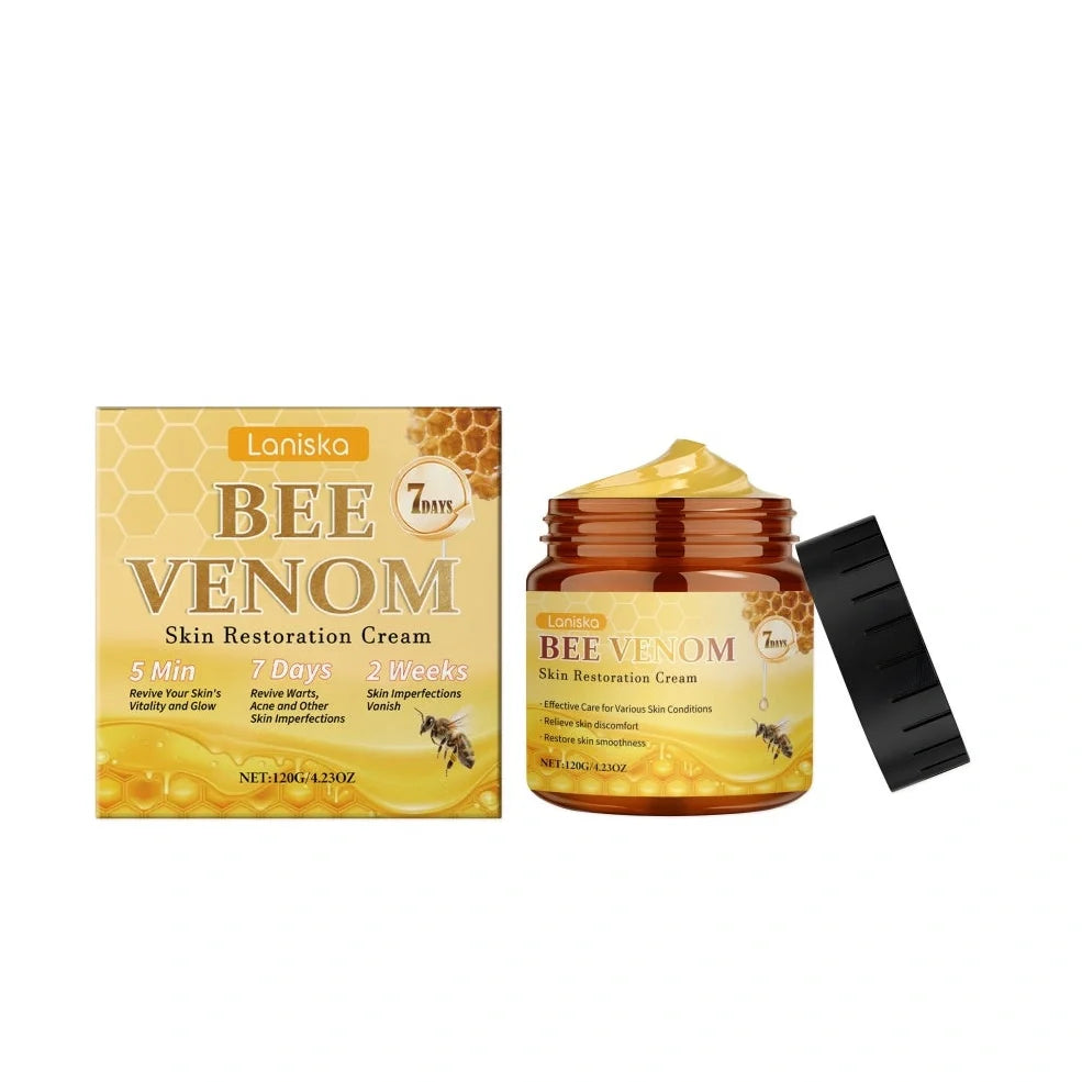 120g Gentle Skin Care Cream container with mint leaves and bee venom for facial moisturising and expression line treatment