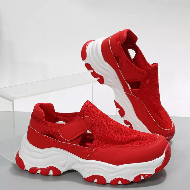 Women's Mesh Sport Shoes with Velcro fastening in various colours