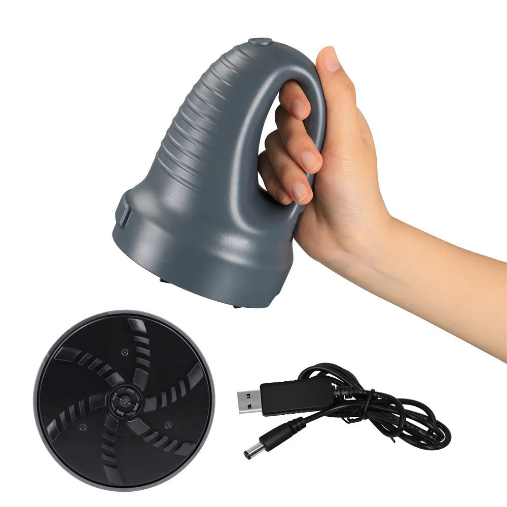Electric snow scraper in yellow with USB charger for quick ice removal