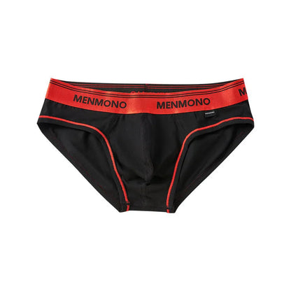 Men's cotton low waist briefs in a two-tone colour on a white background.