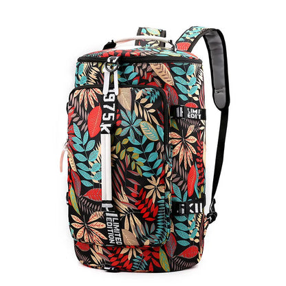 Black waterproof 3-in-1 convertible nylon backpack showing shoe compartment and combination lock.