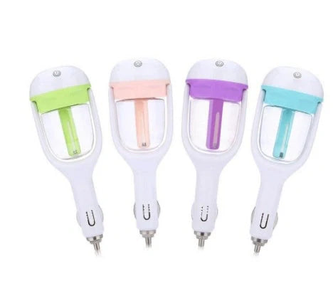Compact car humidifier with essential oil diffuser and air purifier in various colours