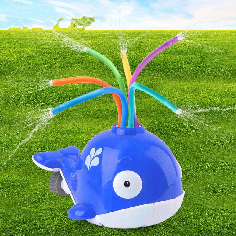 Cartoon Sprinkler Water Toy for baby summer play with rotating water spray