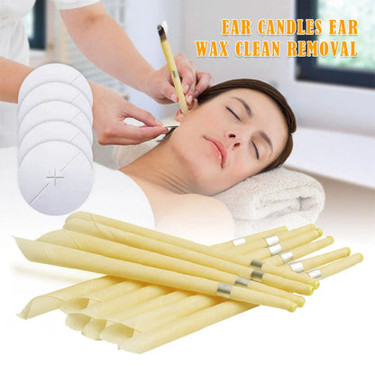 Premium beeswax ear candles with organic materials for soothing ear care and cleansing