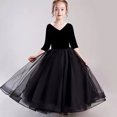 Children's knit princess dress in vibrant colours, sizes 100cm to 160cm