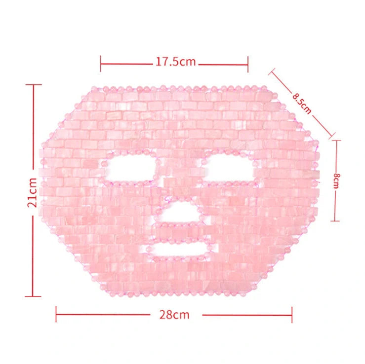 Jade facial massage mask with 247 sheets and 144 beads on 28x21cm surface