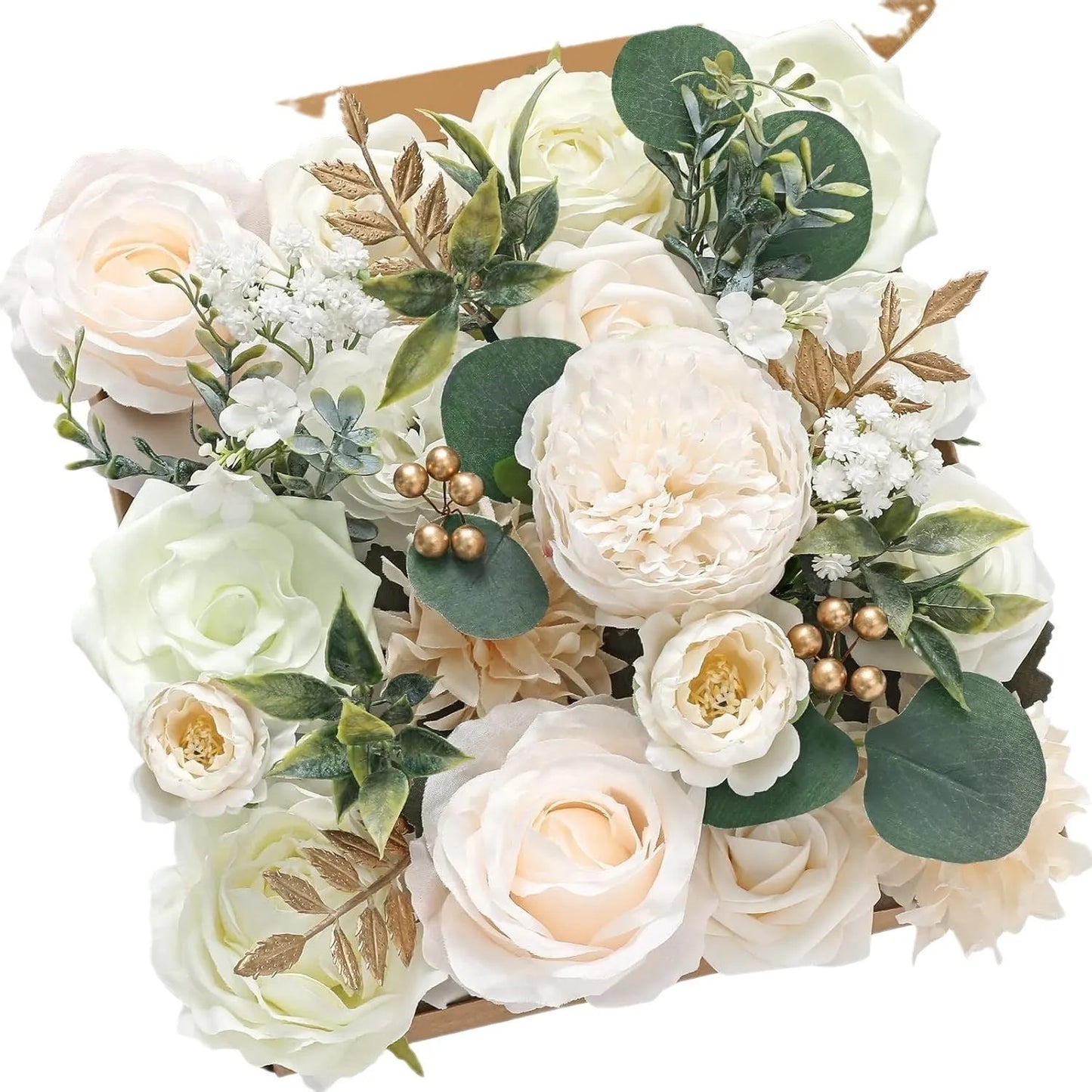 Silk flower wedding simulation box flower for layout planning in a selection of colours.