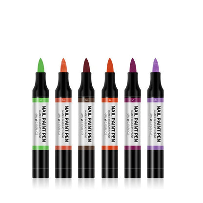 24 colour water-based nail polish painting pen for 3D nail art designs