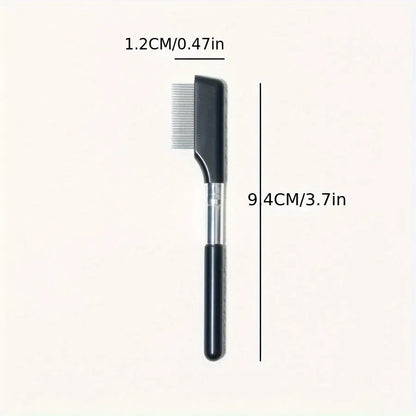 Black dual-head pet grooming brush with soft bristles and a comb for dogs and cats