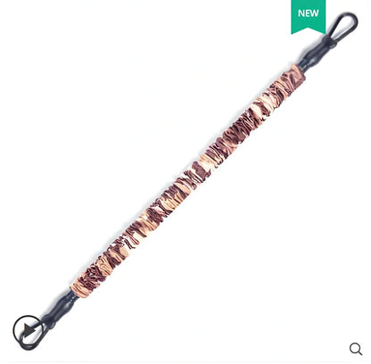 Elastic pull rope in flame camouflage, 26cm length with 6KG resistance for men's fitness training