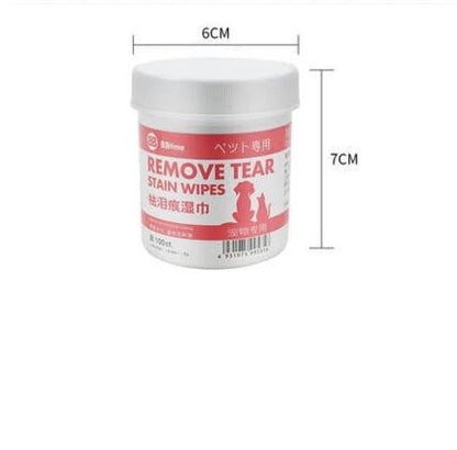 Premium cat grooming wipes for removing tear stains and facial impurities