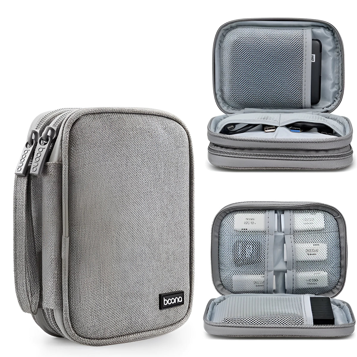 2.5-inch mobile hard disk protective case in Oxford cloth with multiple layer configuration options