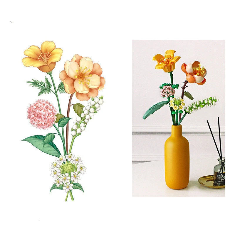 Bouquet Series Small Particle Building Blocks for creative floral arrangements