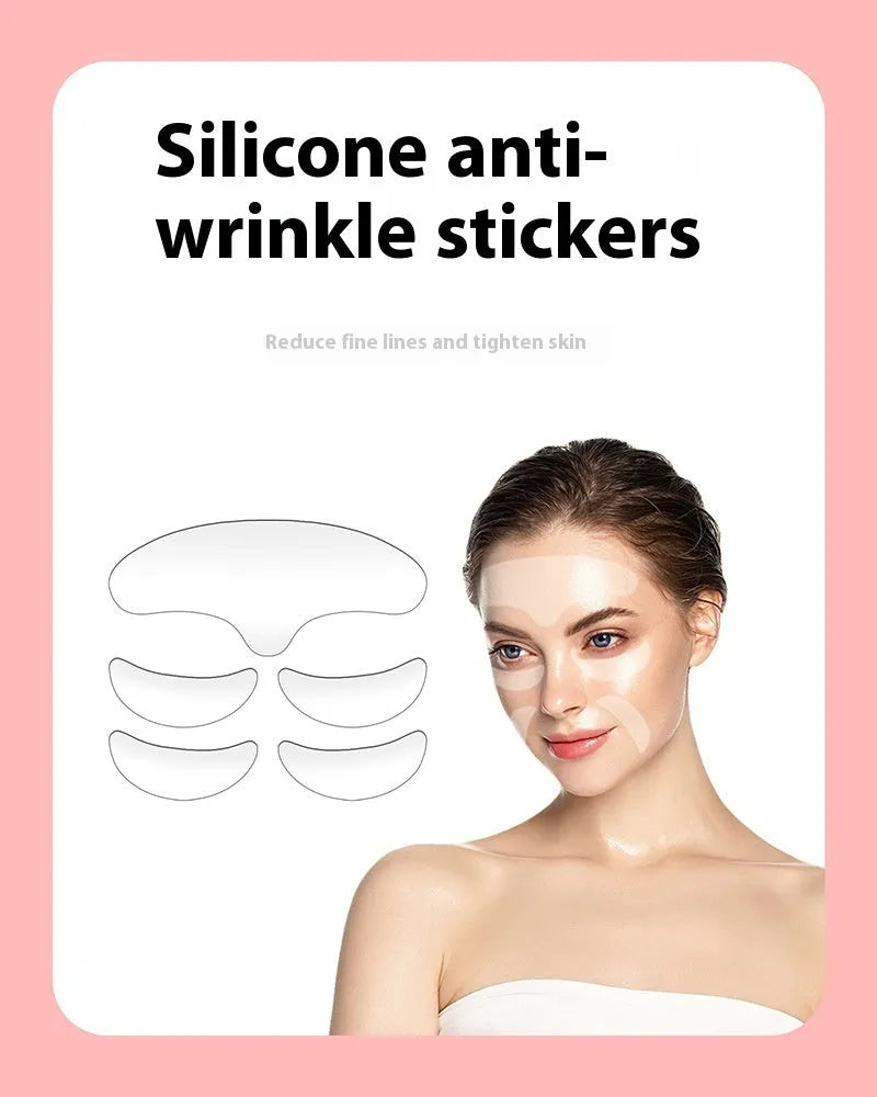 5 silicone anti-wrinkle face stickers for wrinkle removal and prevention