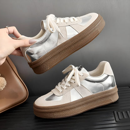 Retro round toe sports board shoes with cross shoulder straps in matte finish