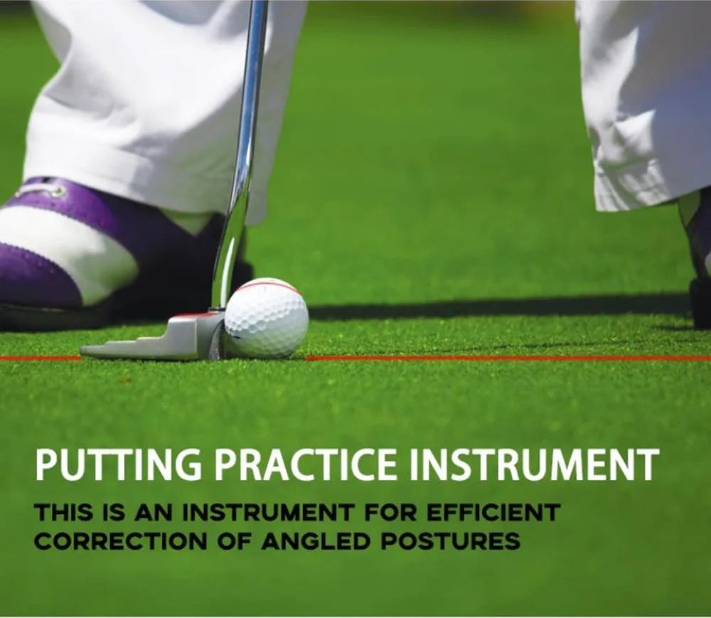 Black golf laser aiming instrument for putter alignment practice