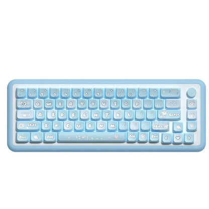 Watercolour kitten design custom keycap set for mechanical keyboards with sublimation print on PTB plastic