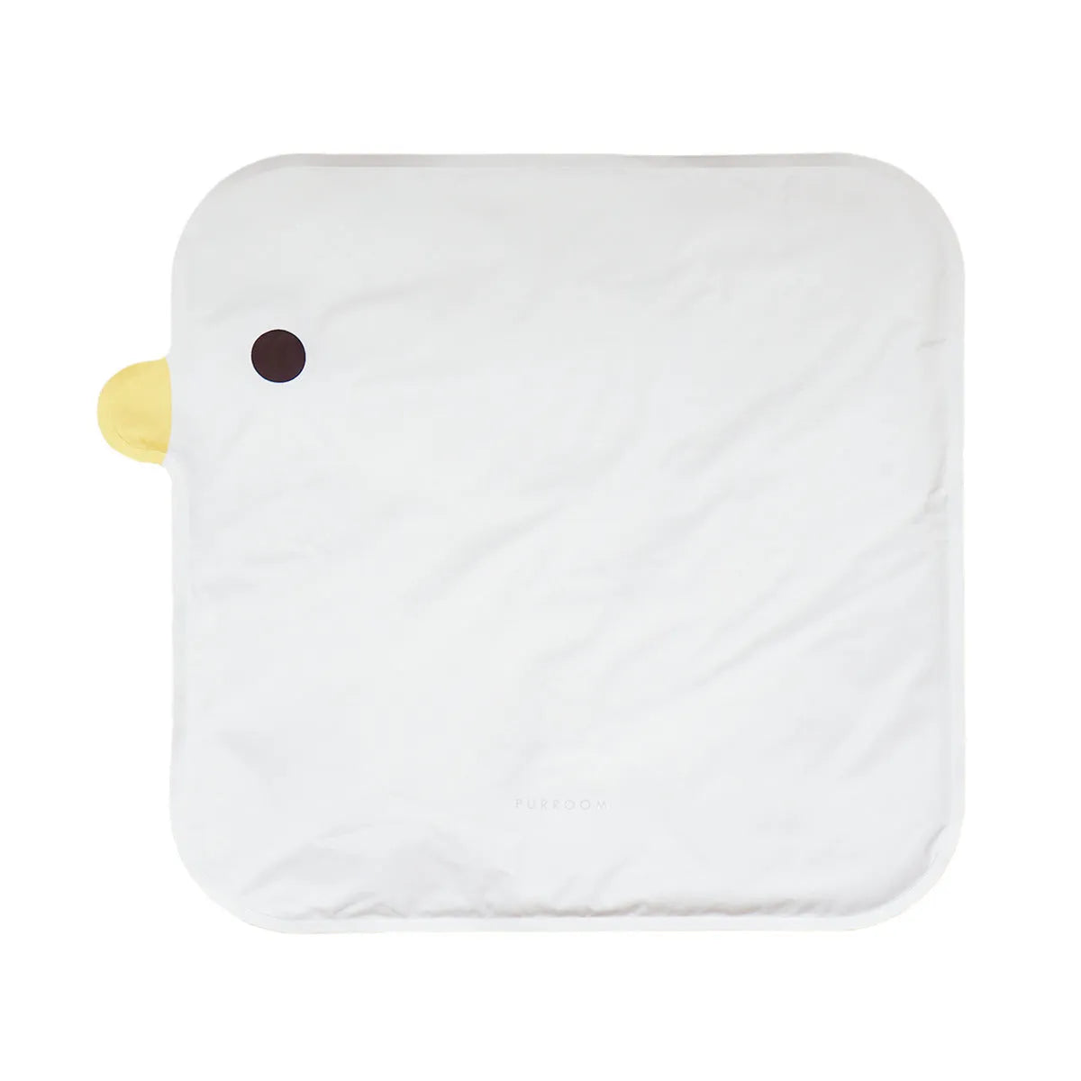 Washable chick-shaped pet cooling mat with non-stick surface for dogs and cats