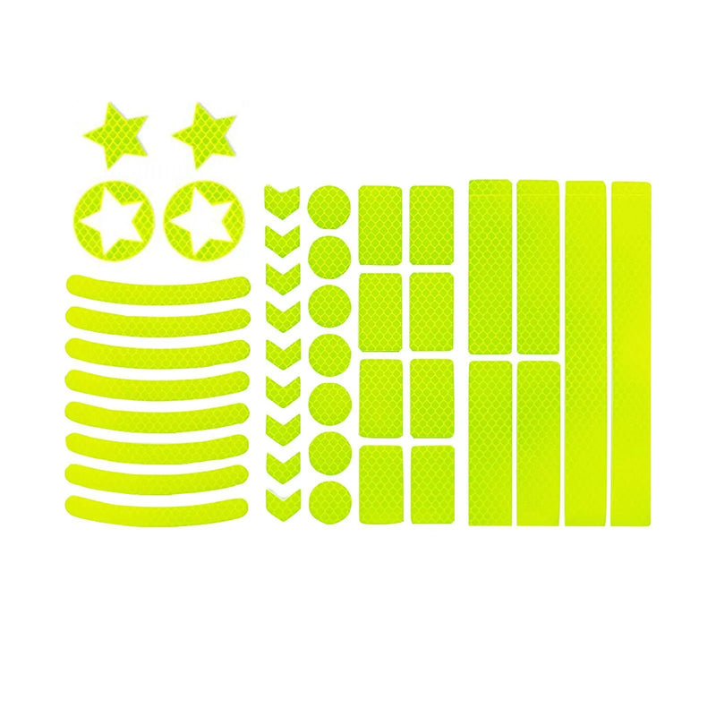 Bicycle Night Reflective Grid Pattern Warning Tape for Enhanced Visibility on Bike Frames, Wheels and Helmets, Made from PET Material in Red, Fluorescent Yellow, Blue and White Colour Options Measuring 11.5cm by 21cm